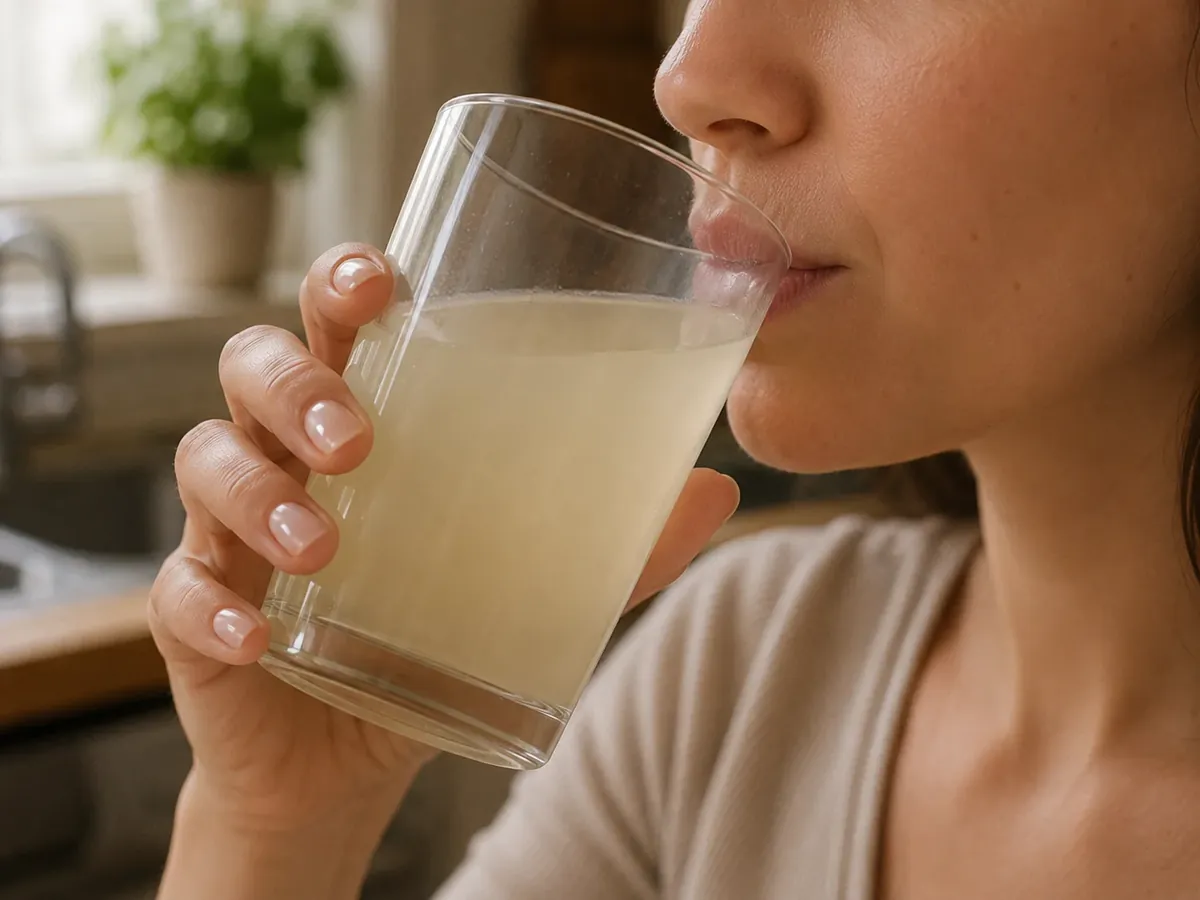 Drinking OMEGATINE creatine hydration shake